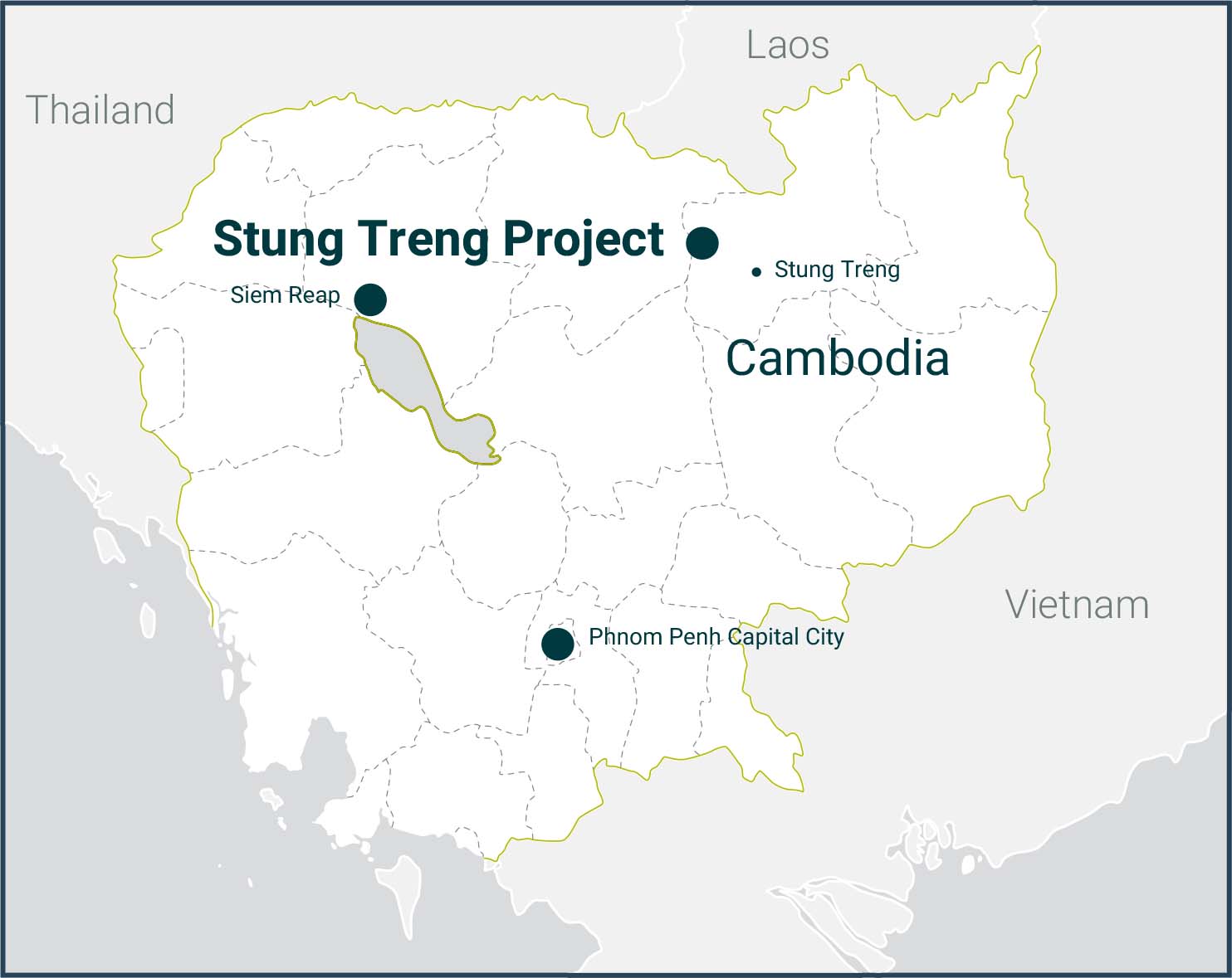 Fig.1 Location Map of Stung Treng Project